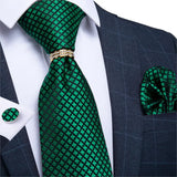 Blue Gold Paisley Tie Set