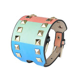 Colorful Studded Punk Rock Bracelet