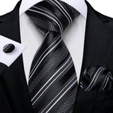 Plaid Classic 8cm Business Pocket Square Cufflinks