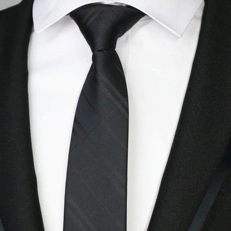 Plaids Jacquard Cravat Skinny 6CM Men's Ties