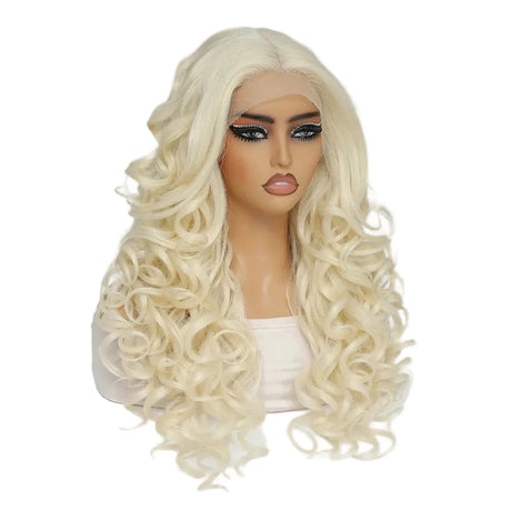White HD Curly Pre Plucked 13X5X1 Latisha Synthetic Wigs