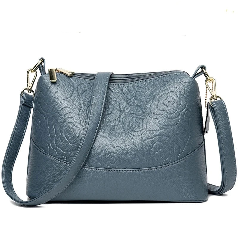 Solid Genuine Leather Handbag