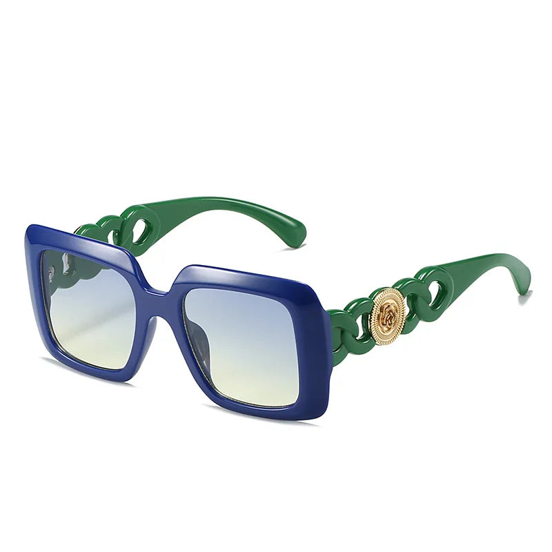 Double Color Frame Retro Sunglasses