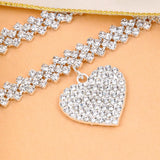 Shining Crystal Heart Anklet