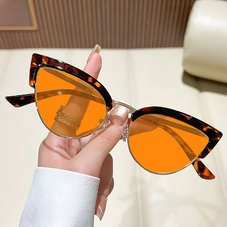 Metal Cat Eye Night Vision Sunglasses