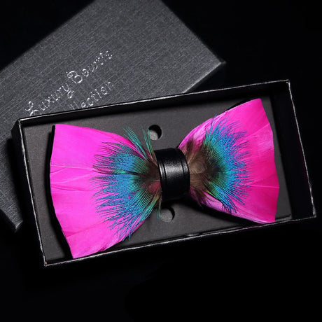 Fashion Handmade Feather Bowtie Suit Accessories