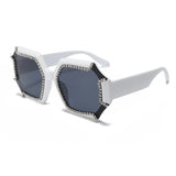 Rhinestone Oversized Square Sunglasses