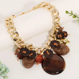 Party Statement Beads &Chain Necklace Jewelry