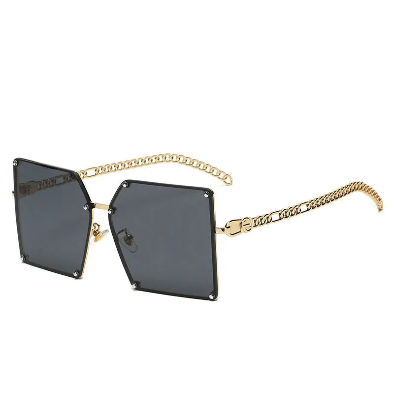 Metal Oversized Square Sunglasses