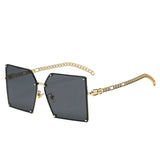 Metal Oversized Square Sunglasses