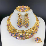 Vintage Opal 18K Gold Plated Jewelry Set