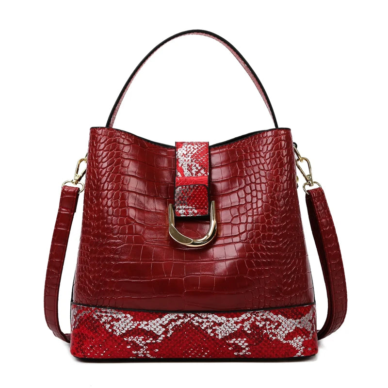 Crocodile Soft Leather Handbag