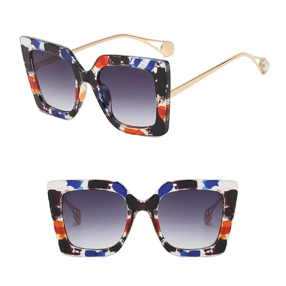 Square Frame Anti Blue Light Oversized Sunglasses