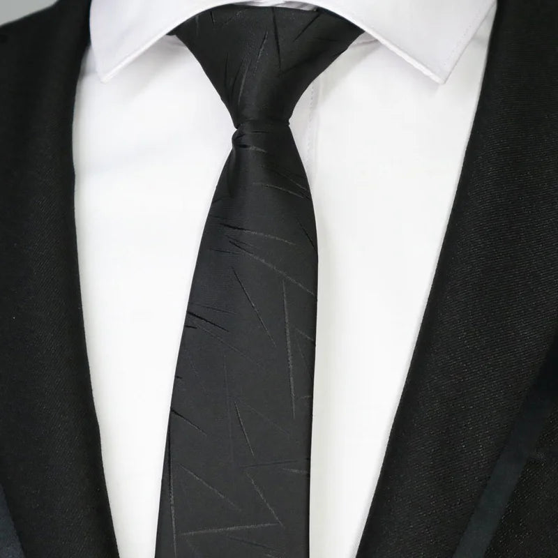 Plaids Jacquard Cravat Skinny 6CM Men's Ties
