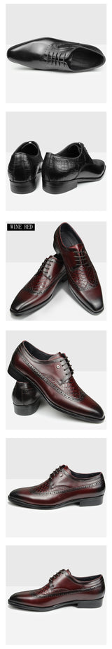 Crocodile Pattern Brogue Men Shoes