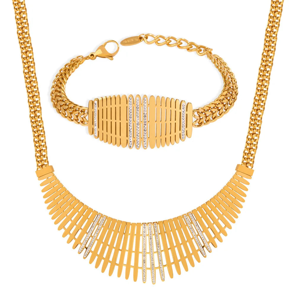 Gold Plated Necklace Set