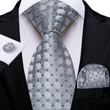Plaid Classic 8cm Business Pocket Square Cufflinks