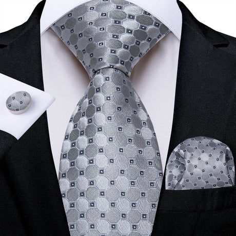Plaid Classic 8cm Business Pocket Square Cufflinks