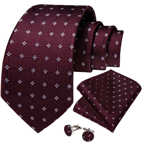 Plaid Classic 8cm Business Pocket Square Cufflinks