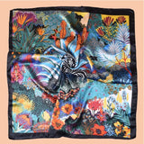 Luxury Square Silk Foulard 90*90cm Shawl Wrap Headband