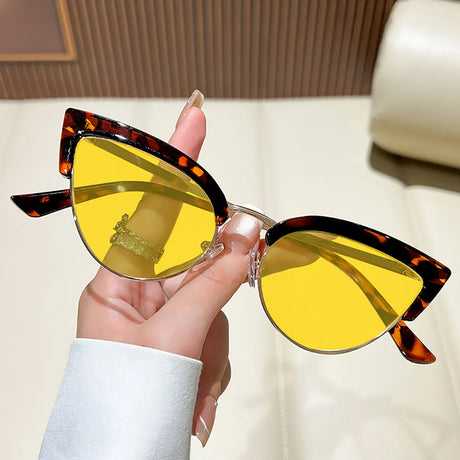 Metal Cat Eye Night Vision Sunglasses