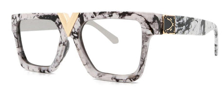 Oversized Square Transparent Reading Eyeglasses