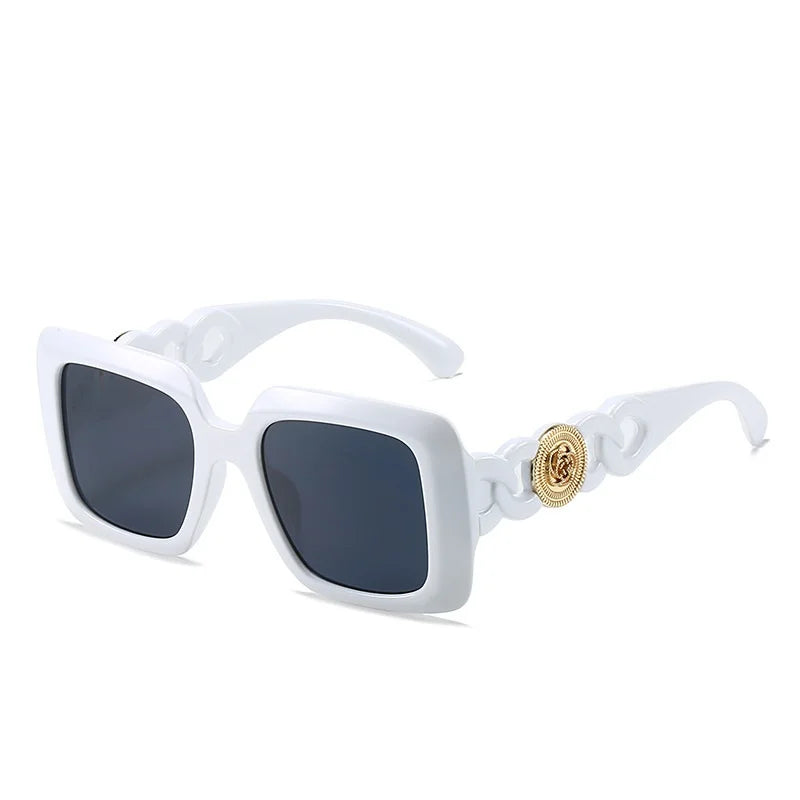 Double Color Frame Retro Sunglasses