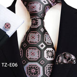 Royal Striped Paisley Pocket Square Cufflinks Necktie