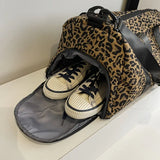 Fashionable Lady's Leopard Print Large Capacity Travel Bag