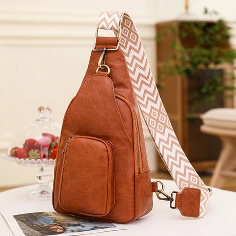 PU Leather Chest Bag
