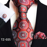 Royal Striped Paisley Pocket Square Cufflinks Necktie