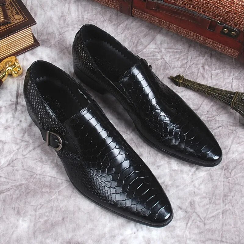 Genuine Leather Pointed Toe Men Shoes