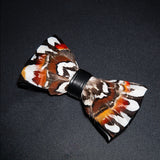Brown Fashion Handmade Feather Bowtie Suit Accessories
