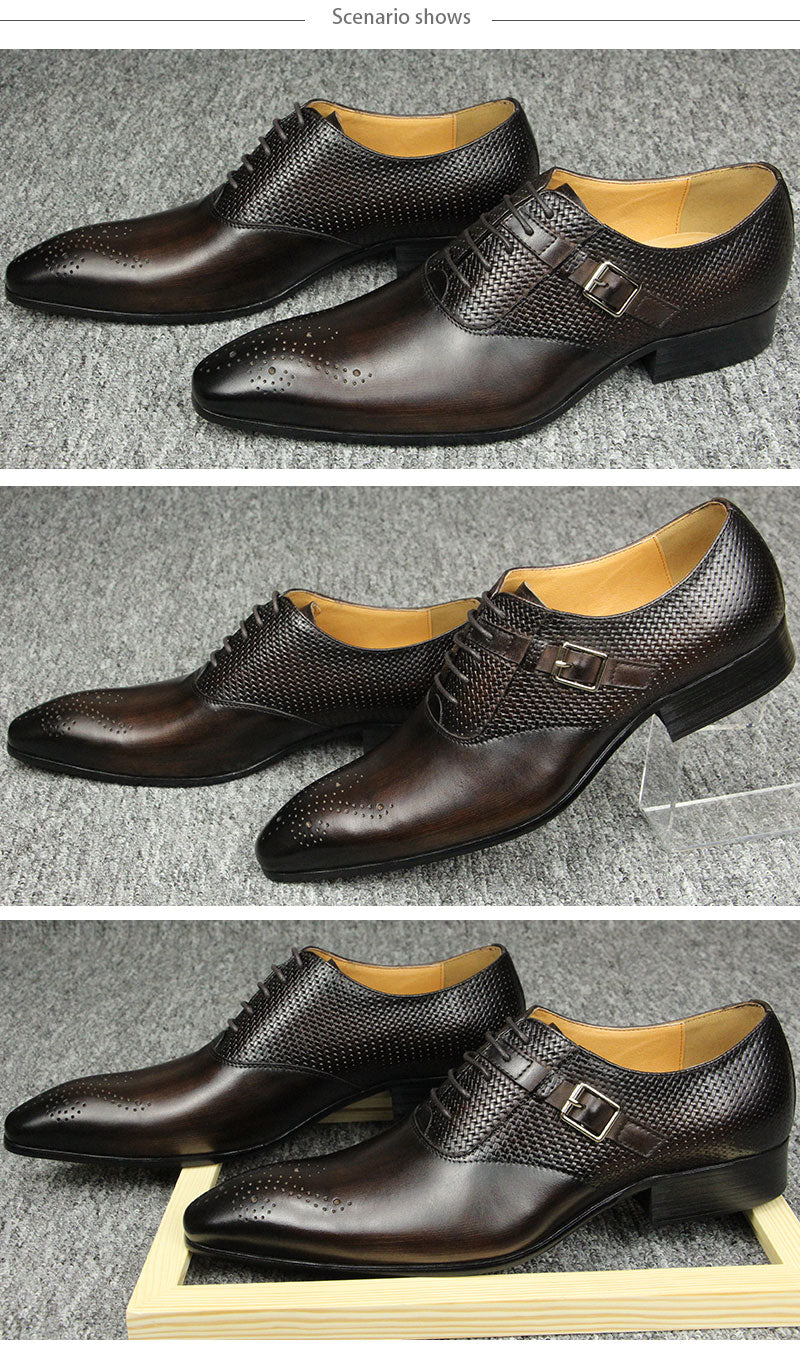 Pointed Toe Leather Men Shoes