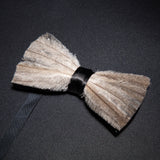 Brown Fashion Handmade Feather Bowtie Suit Accessories