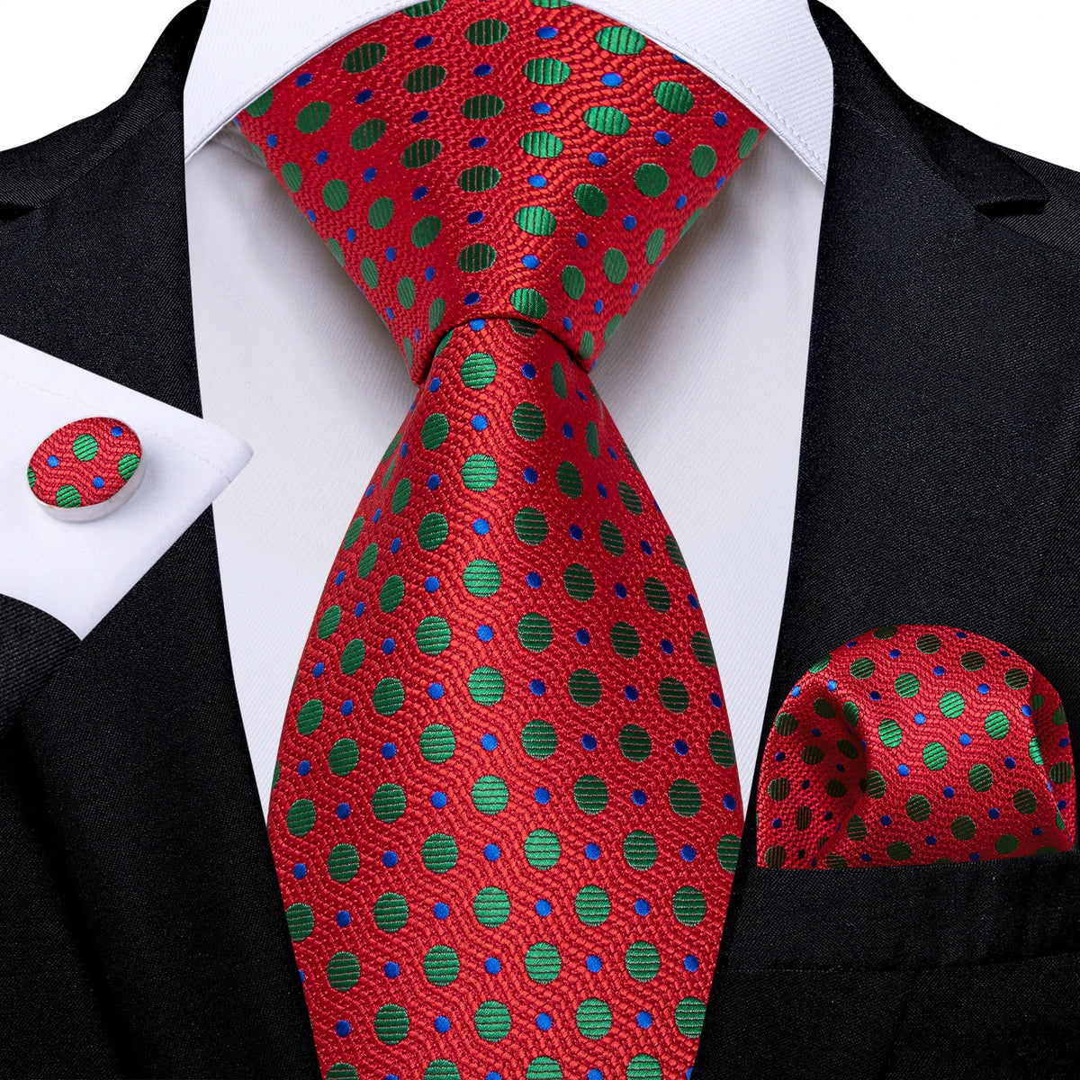 Plaid Classic 8cm Business Pocket Square Cufflinks