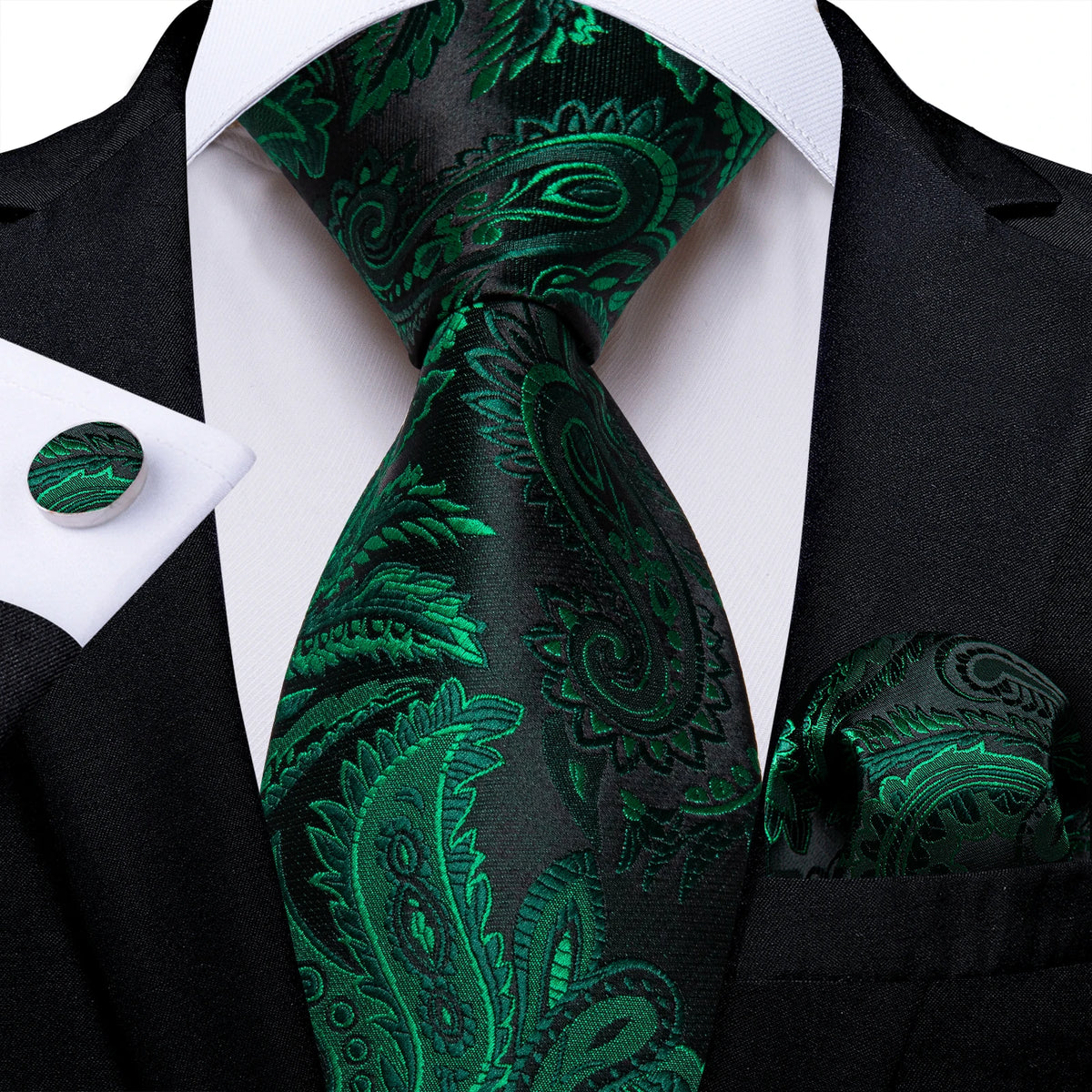 Plaid Classic 8cm Business Pocket Square Cufflinks