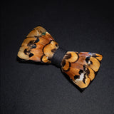 Orange Fashion Handmade Feather Bowtie Suit Accessories