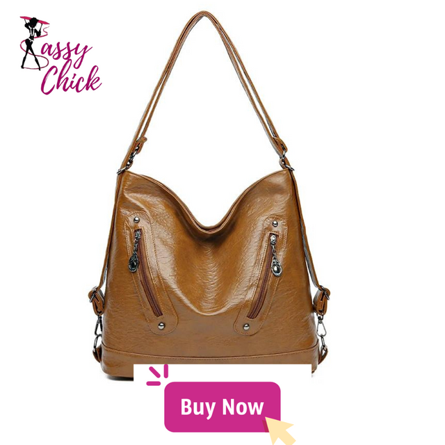 Multifunctional Soft Leather Bag