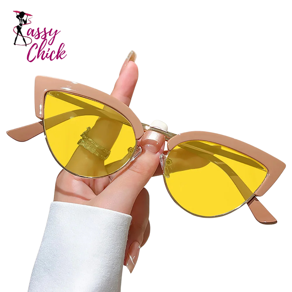 Metal Cat Eye Night Vision Sunglasses