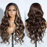 30 inch Long Body Wavy Ombre Blonde Synthetic Wigs