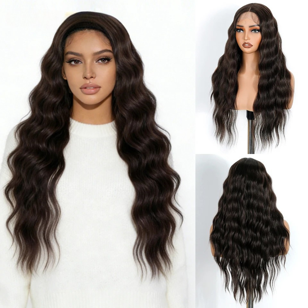 26 Inch Long Deep Body Wavy Synthetic Wigs
