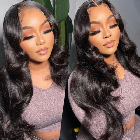 Body Wave 180D Transparent Human Hair Lace Frontal Wig