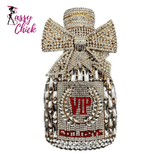 Champagne Bottle Rhinestones Clutch Purse Evening Bag