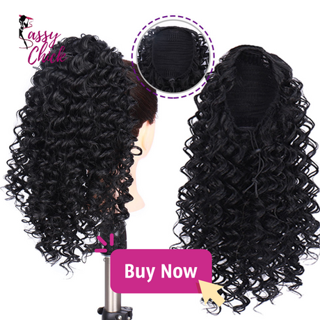Afro Puff Kinky Curly Ponytail Hair Extension