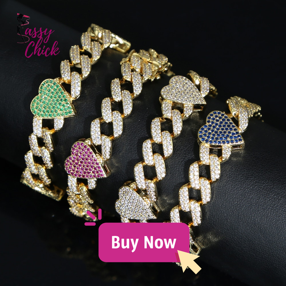 Cubic Zirconia Link Chain Bracelet