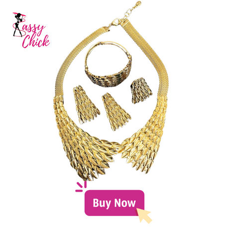 Feather Shape Jewelry Set