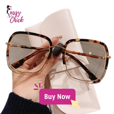 Elegant Clear Oversized Square Eyeglasses