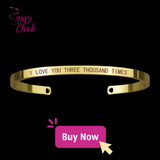 Inspirational Quotes Engraved Bangle Cuff Bracelet