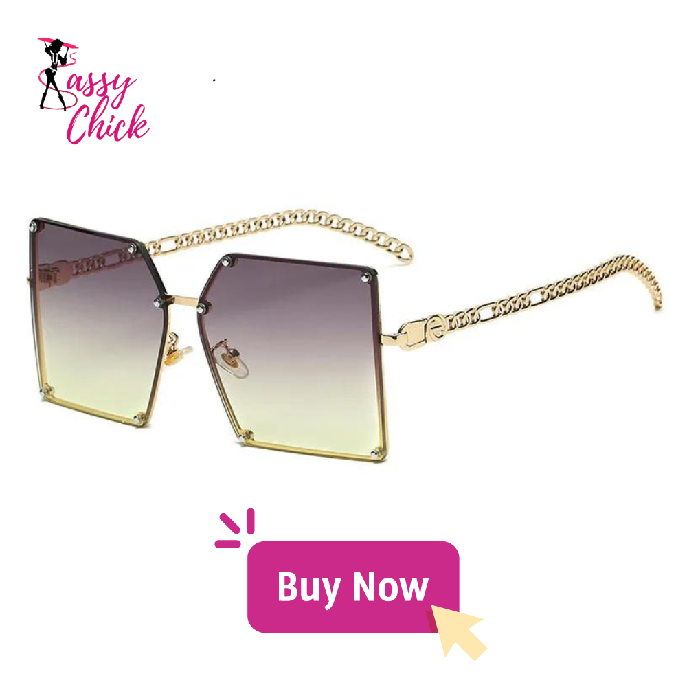 Metal Oversized Square Sunglasses